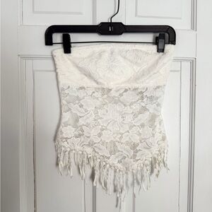 White Lace Tube Top
